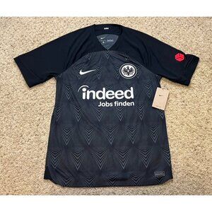 Eintracht Frankfurt Nike Dri Fit 2022-23 Black Away Kit Jersey Shirt Size M New